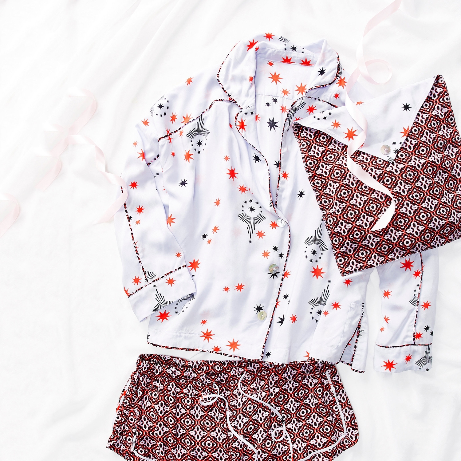 Nop Element Air Theme 1. Star Print Pyjama Set